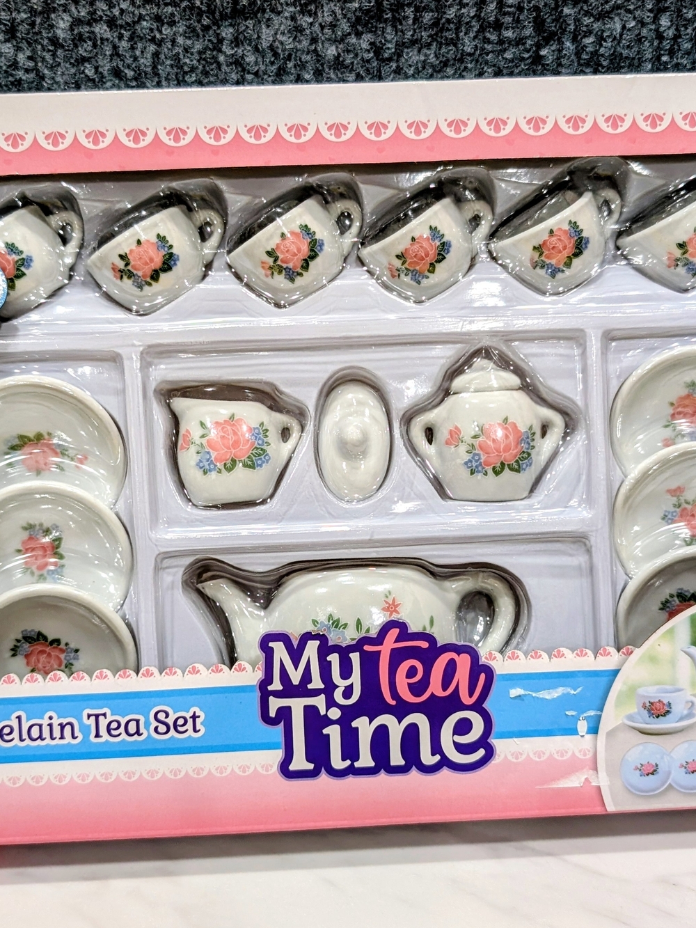 My Tea Time Porcelain Tea Set 15 Pieces Floral Toy Ages 8+